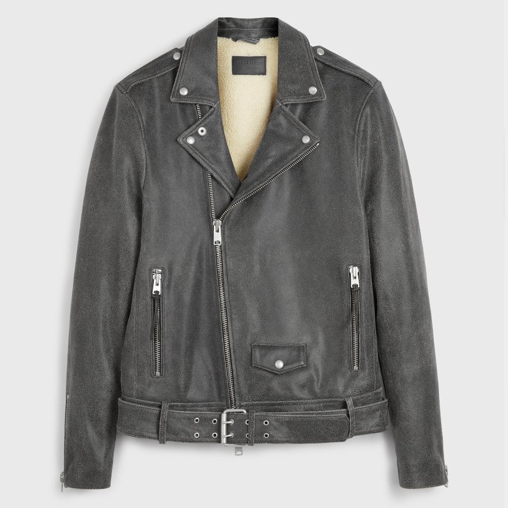 arashi leather biker jacket all saints